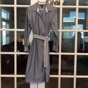 Banana Republic blue and white pinstripe dress